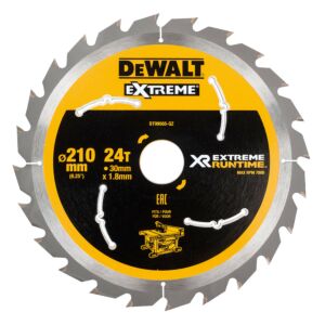 DeWalt cirkelzaagblad extreme runtime CZB 210mm x 30mm 24T