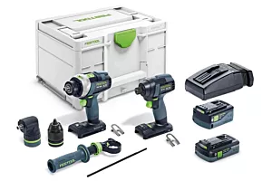 Festool combiset met slagschroevendraaier en schroefboormachine TID 18 5,0/4,0-Set TPC 18/4