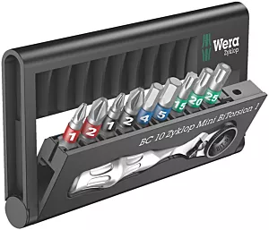 Wera bitset Zyklop mini 10-delig