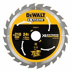 DeWalt cirkelzaagblad extreme runtime CZB 210mm x 30mm 24T