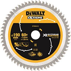 DeWalt cirkelzaagblad extreme runtime CZB 190 x 30mm 60T