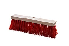 Straatbezem nylon 40cm rood